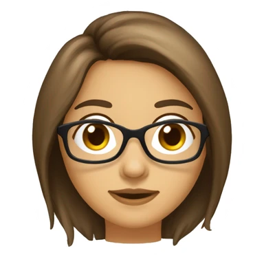 femme brune lunettes qui fait du barebow, cheveux mi long, brun, yeux un peu en amande sticker