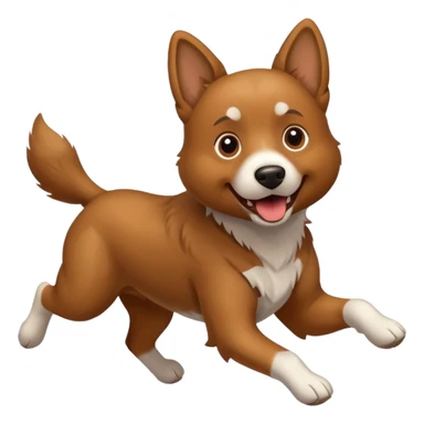 a dog running sticker