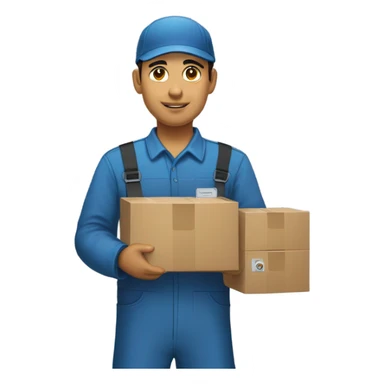 Uzbek warehouse worker sticker