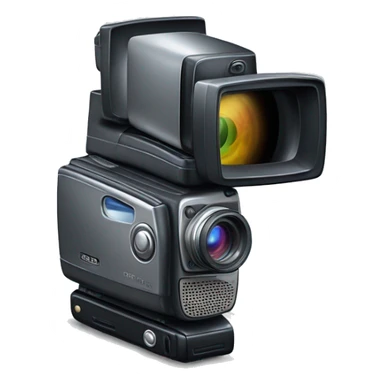 compact 1990s hard disk camcorder with flip out tilting screen sticker