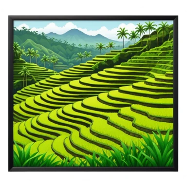 rice terrases UBUD sticker