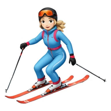 Woman Skiing Background Matterhorn sticker