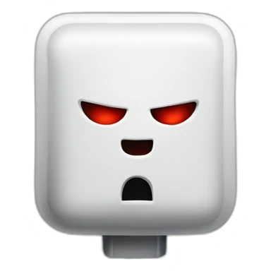 An angry electrical plug sticker