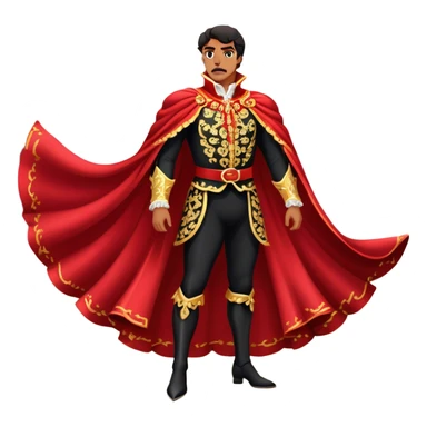 Spanish Matador – Cinematic Realistic Spanish Matador, portrayed in an ornate traje de luces with a flowing red cape, standing poised in a classic bullring with swirling dust and dramatic light, his intense expression and elegant stance capturing both bravery and artistry. sticker
