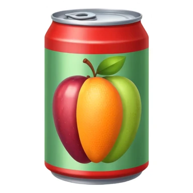 a can of fruit, simple, clear sticker