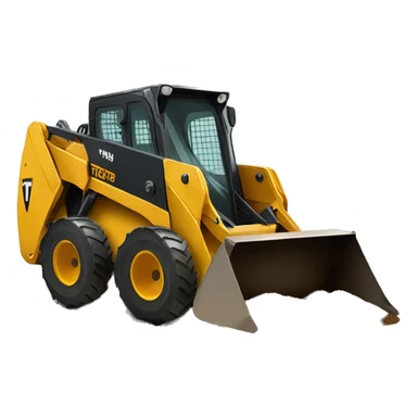 Skid steer pushing topsoil  sticker