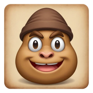 Ken Carson as a Goomba, with a mischievous expression, i-emoji style sticker