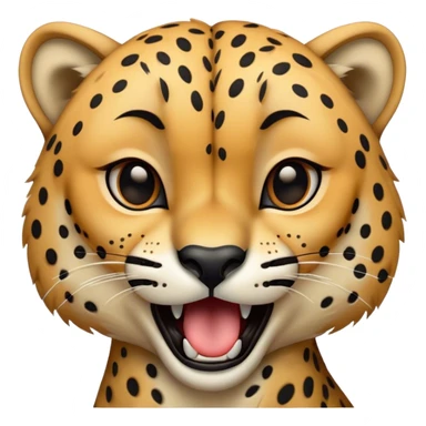 Cheetah open mouth  sticker