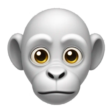 White monkey with piercing grey eyes. sticker