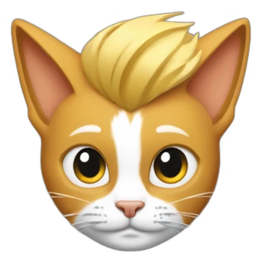 Cat with a johnny bravo hair sticker