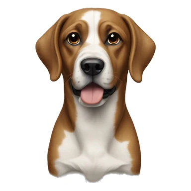 realistic dog portrait alone sticker