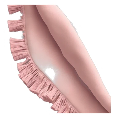 Light pink blanket with pink tassels, folded, chevron texture sticker
