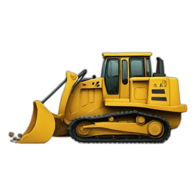 A bulldozer giving birth to a baby bulldozer sticker