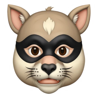 human waring animal face mask
 sticker