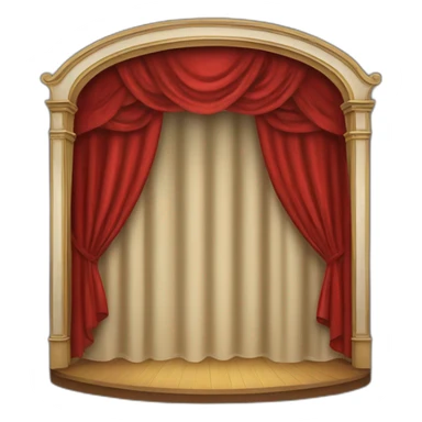 Theater curtain sticker