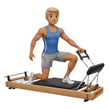 guy workout pilates reformer  sticker