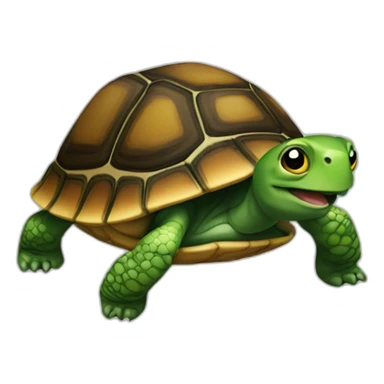 chat sur tortue sticker