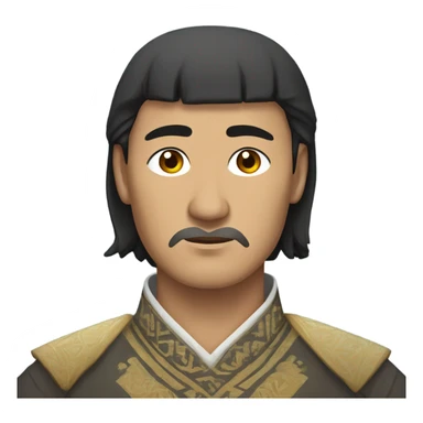 sad  Kazakh men photorealistic serious sticker