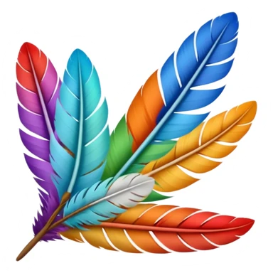 a dovetail consisting of neatly arranged feathers sticker