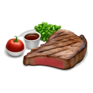 A steak and a cola in plate  sticker