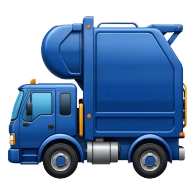 dark blue garbage truck sticker
