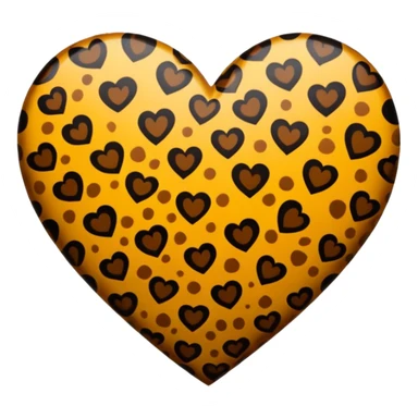 Heart lepord sticker