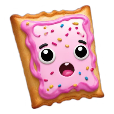 pop tart with pink frosting and sprinkles scared sticker