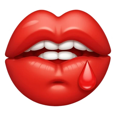 Receiving a lipstick kiss sticker