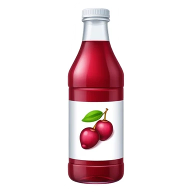 Bottle cranberry juice sticker