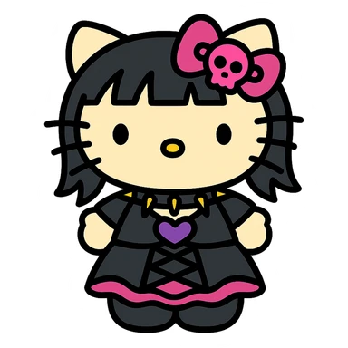 Gothic Hello Kitty sticker
