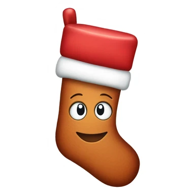 Christmas stocking with candy canes sticker