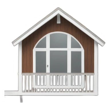 iconic scandinavian architecture wood holiday home from the front sticker