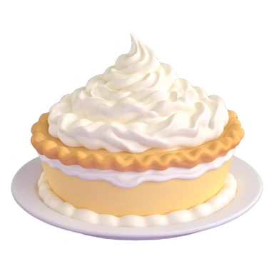 cream pie, classic dessert with whipped cream topping sticker