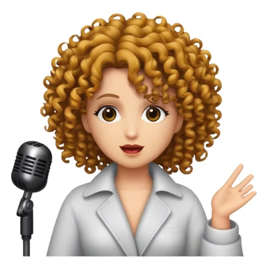 Singer curly hair  sticker