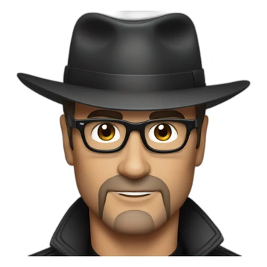 George Michael with black hat sticker