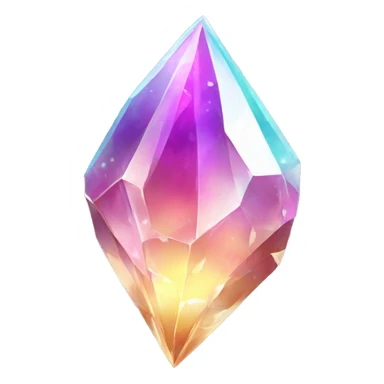 Shiny sparkly colorful crystal gem shard sticker
