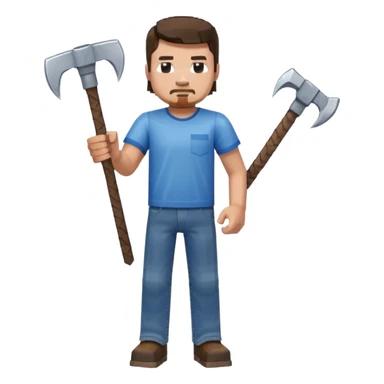 full body Steve from Minecraft sticker