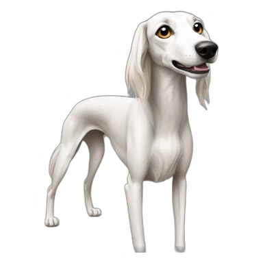 sprint white Saluki sticker