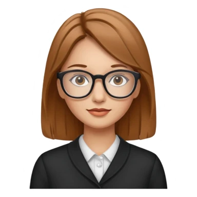 Fair skin Woman with light brown hairwearing glasses   sticker