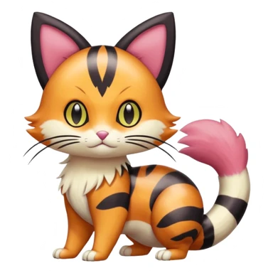 Liepard-Furret-Litten-Skitty-Pokémon-fusion-creature (full body) sticker