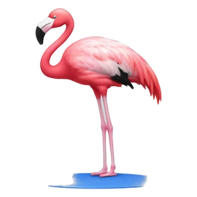 flamingo doing gymnastics sticker