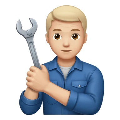 A man's hand clenched a wrench in his fist sticker