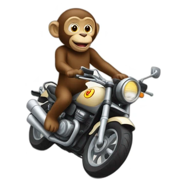 Un singe sur une moto sticker