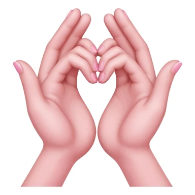 two light pink hands forming a heart shape sticker