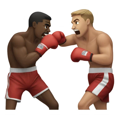 Boxer throwing punches  sticker