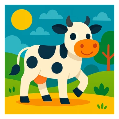 Cow sticker