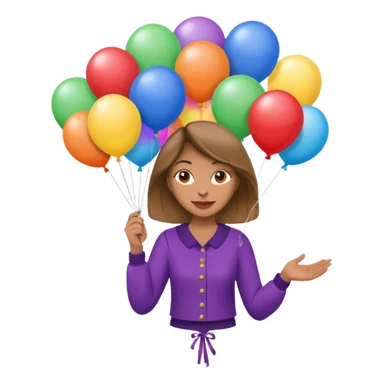Street Balloon Seller woman  sticker