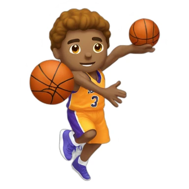 Basket-ball player shooting the ball sticker