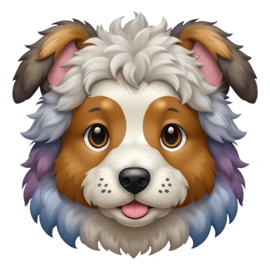 Merle doodle dog sticker