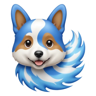 dog with shock waves sticker